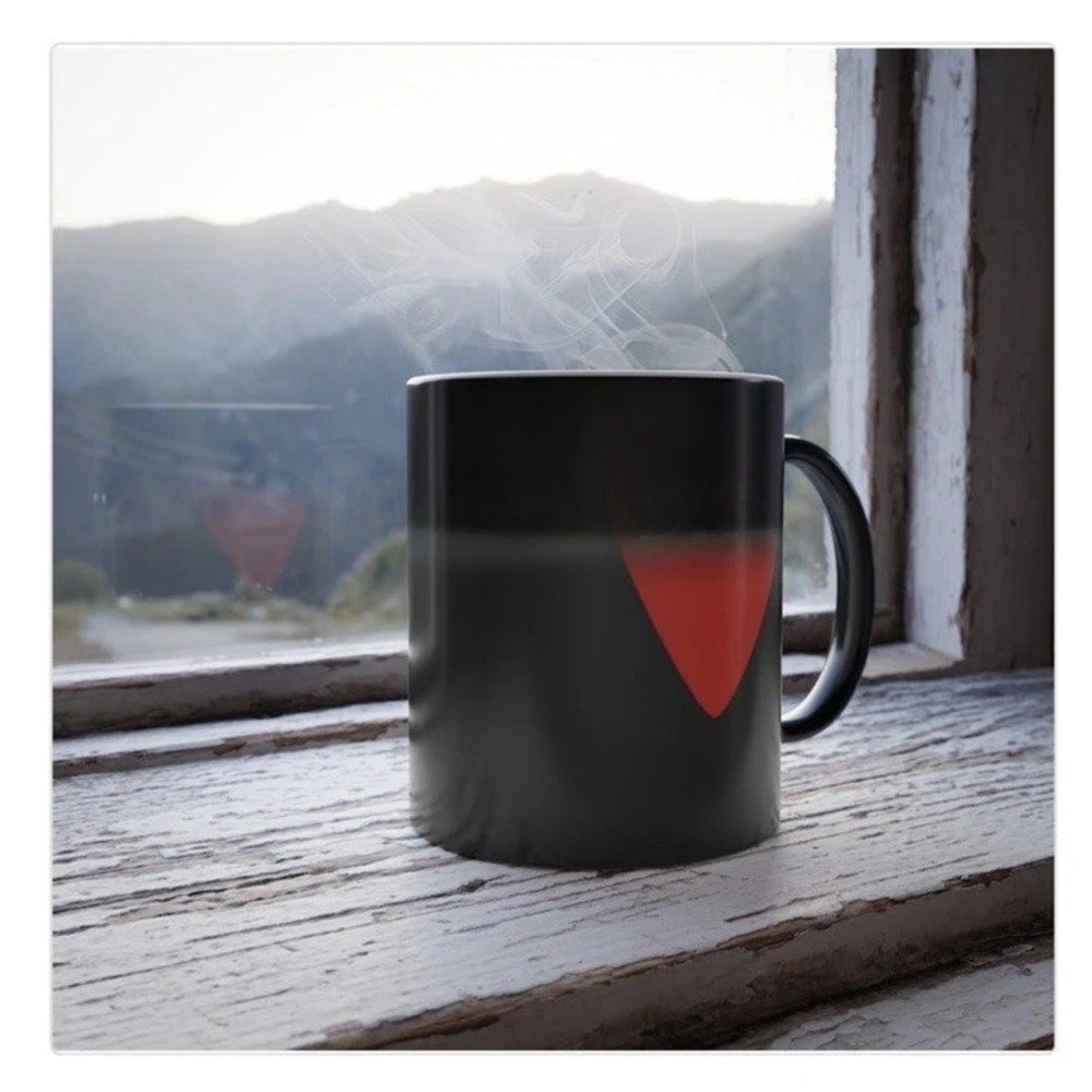 Funny Color Changing Coffee Mug 11 Ounces "Guitar Pick"